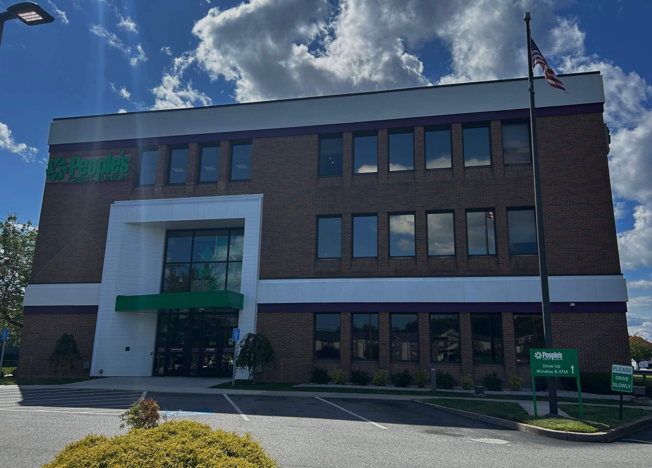 The People's Credit Union main office on West Main Road in Middletown, Rhode Island