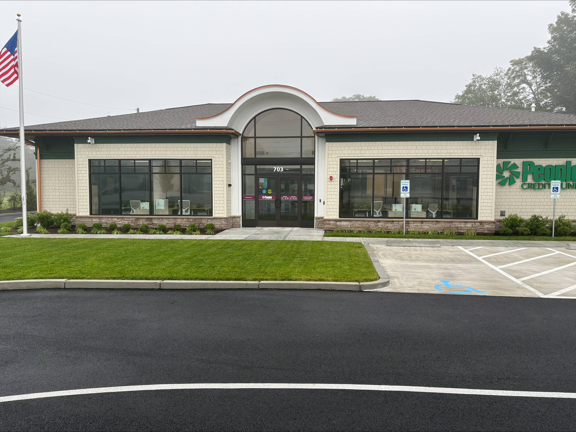 The People's Credit Union branch on Kingstown Road in Wakefield, Rhode Island